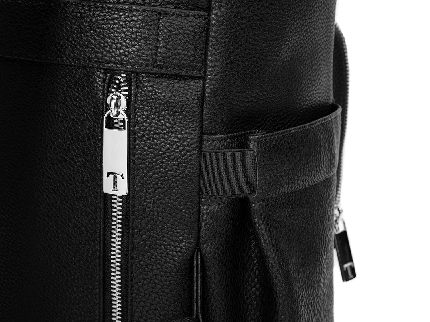 The Travel Backpack in Black / Silver