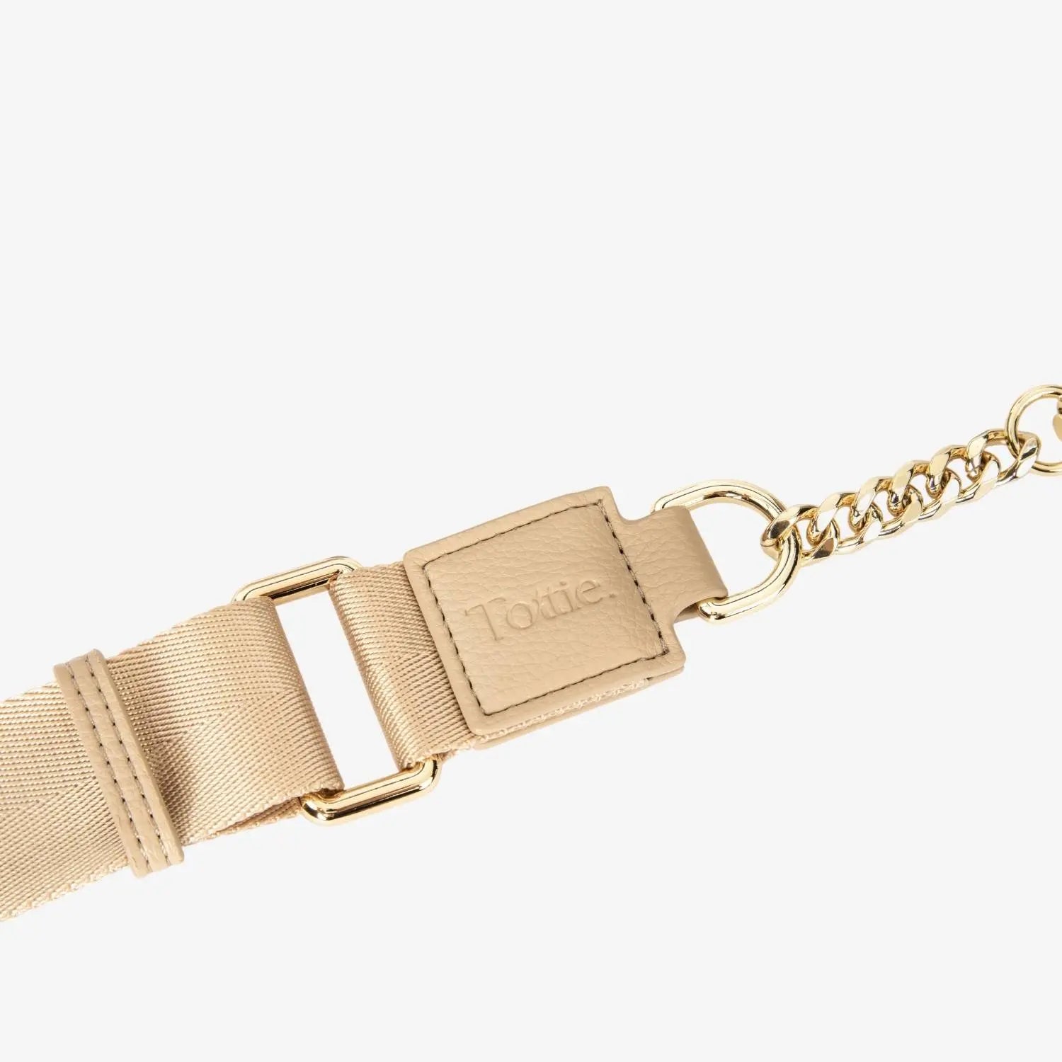 Strap of stone bum bag featuring Tottie logo embossing and gold-tone hardware – stylish and functional finish