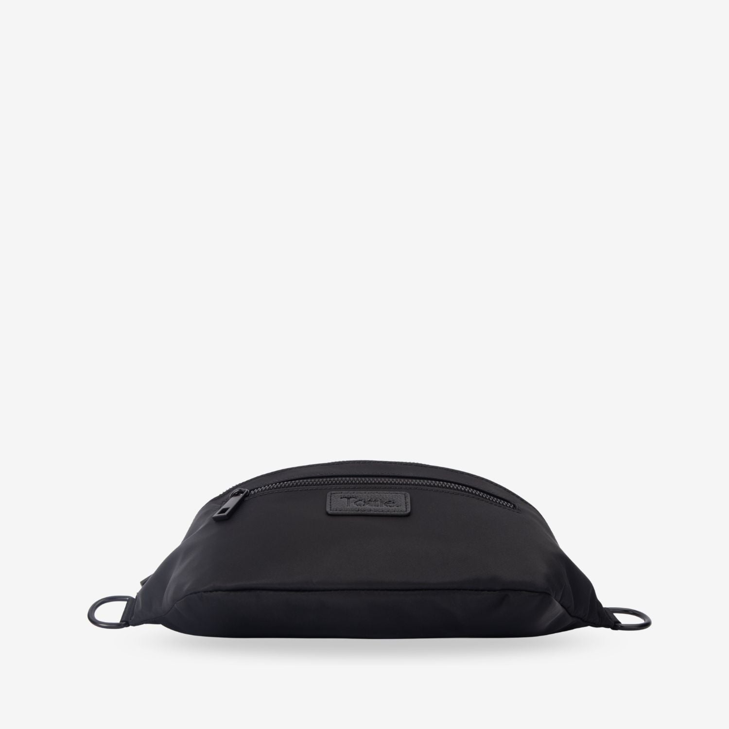 Black nylon bum bag with a visible Tottie logo on a white background