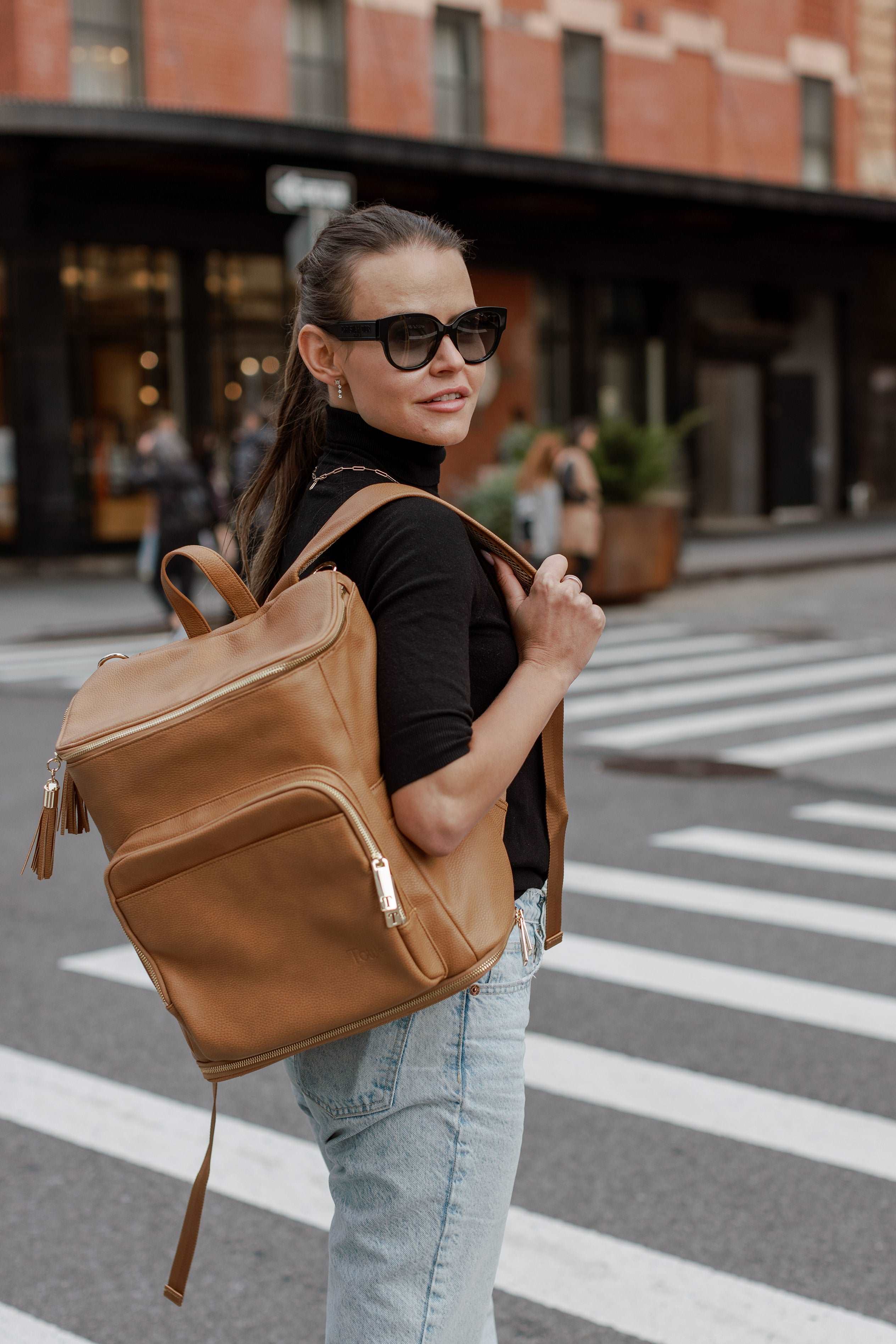 The Baby Bag Backpack- By Tottie (Tan)