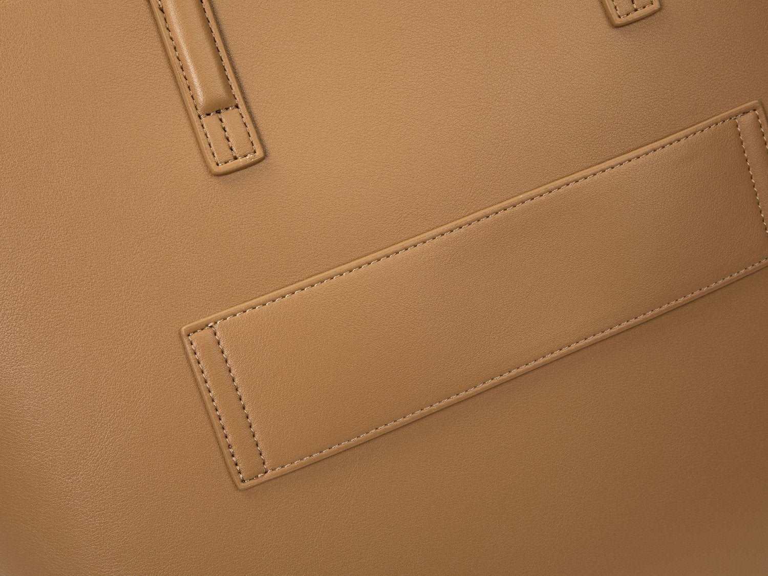 A tan colour leather tote bag