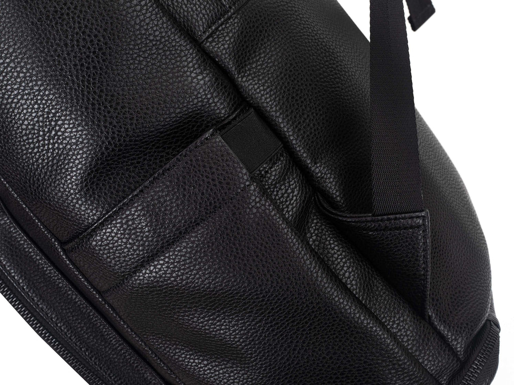 black leather backpack 