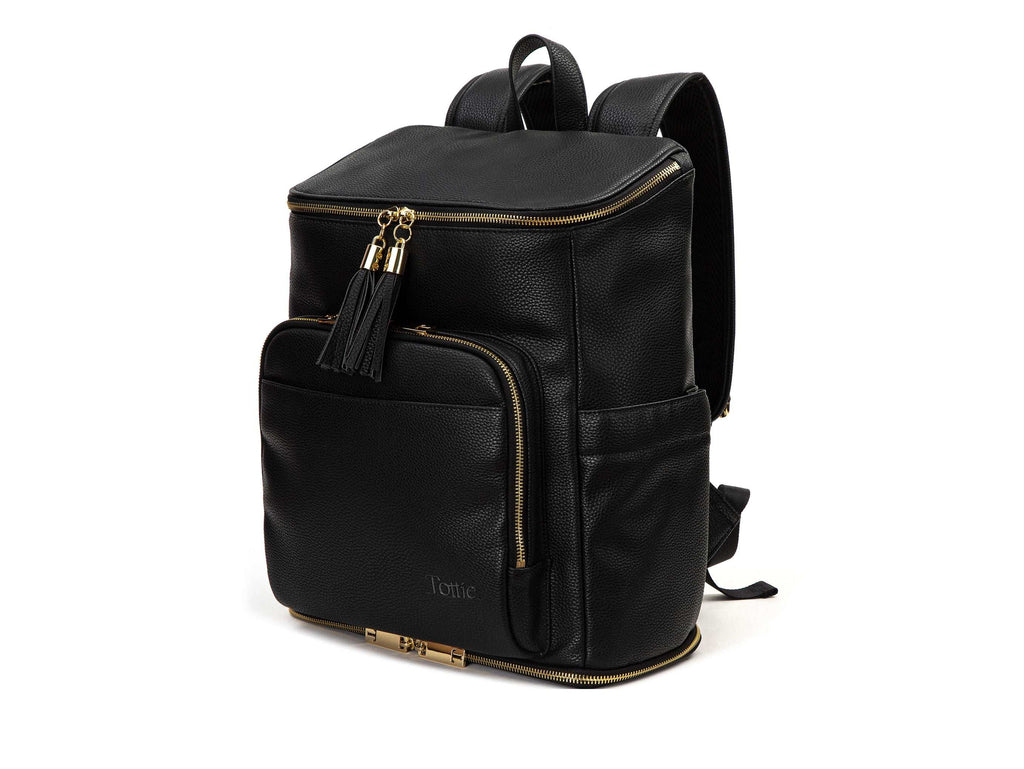 The Travel Backpack Black Gold by Tottie – TOTTIE