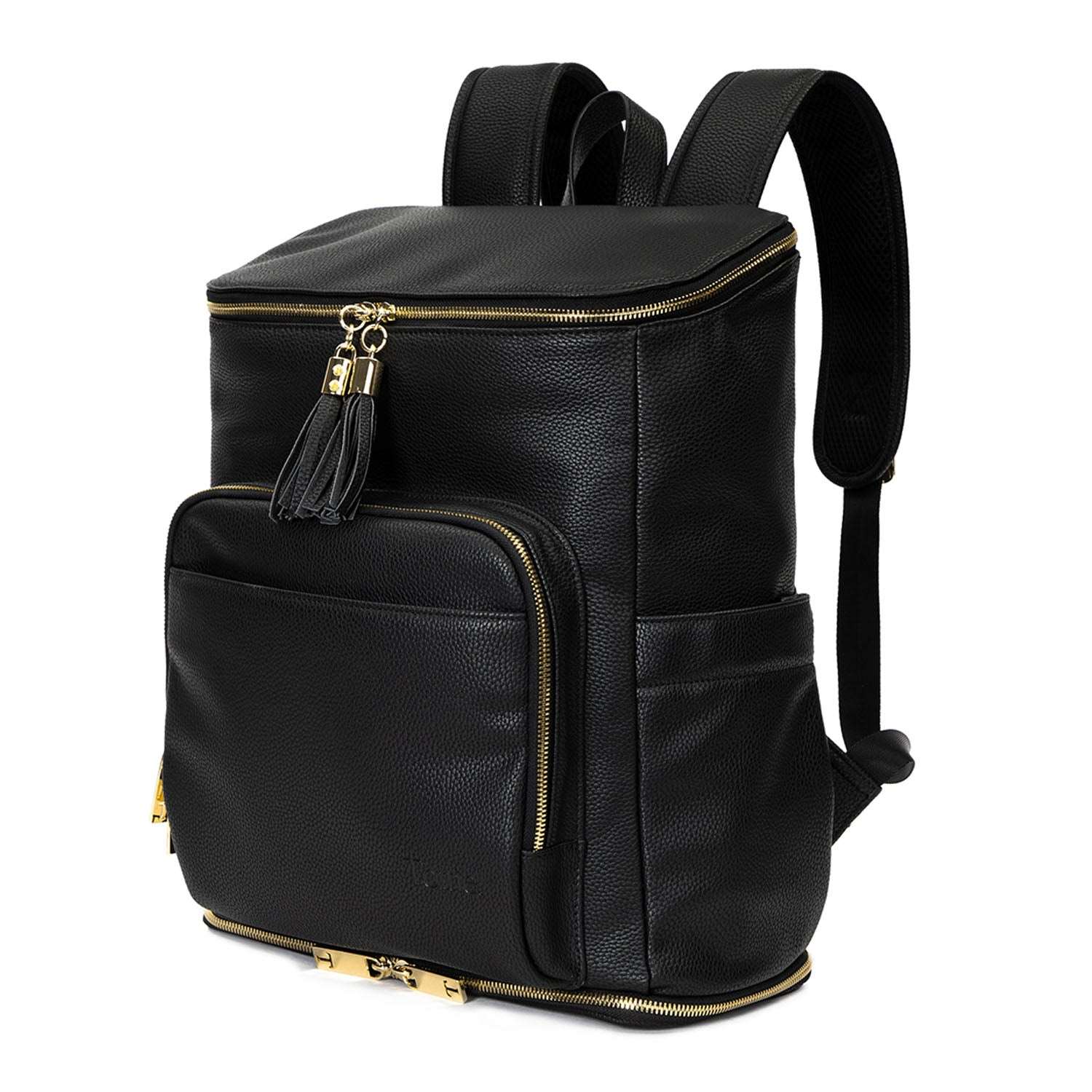 The Nappy Backpack in Black / Gold