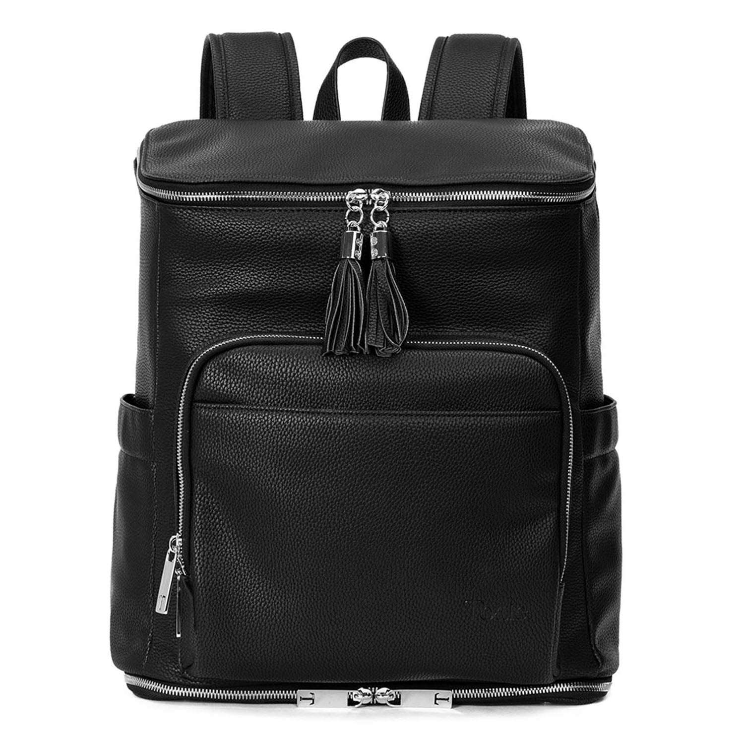 The Nappy Backpack in Black / Silver