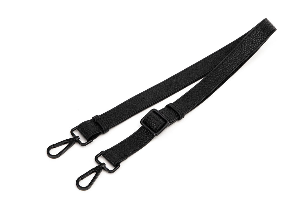 black leather strap in white background