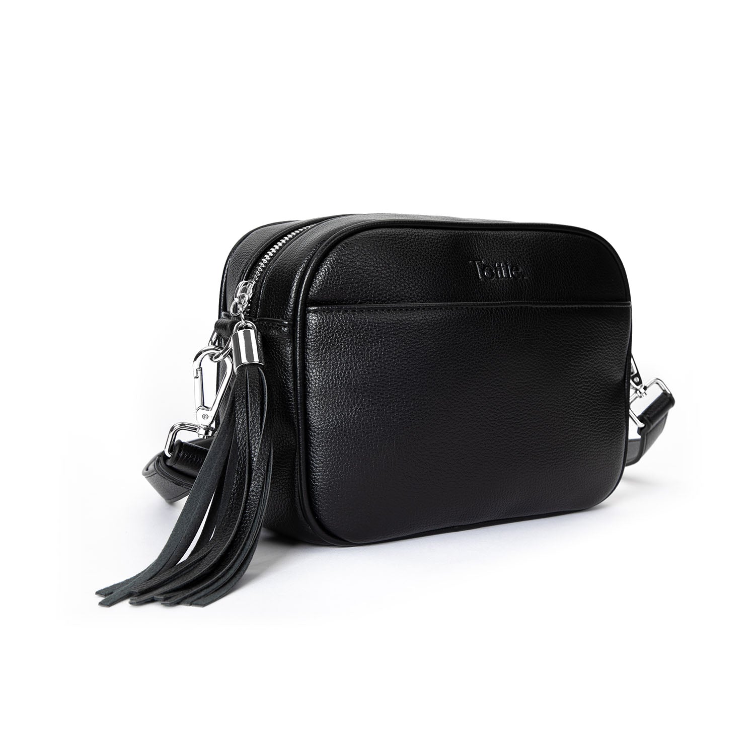 Black and silver cross body bag on sale