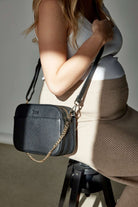 The Bestie Crossbody Bag (Black / Gold)