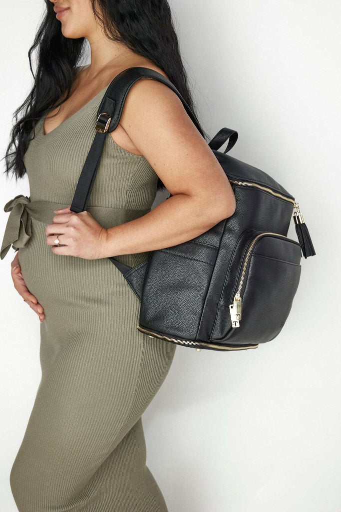 The Baby Bag Backpack - By Tottie (Black / Gold)