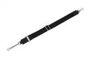 a bum bag strap in black with silver hardware